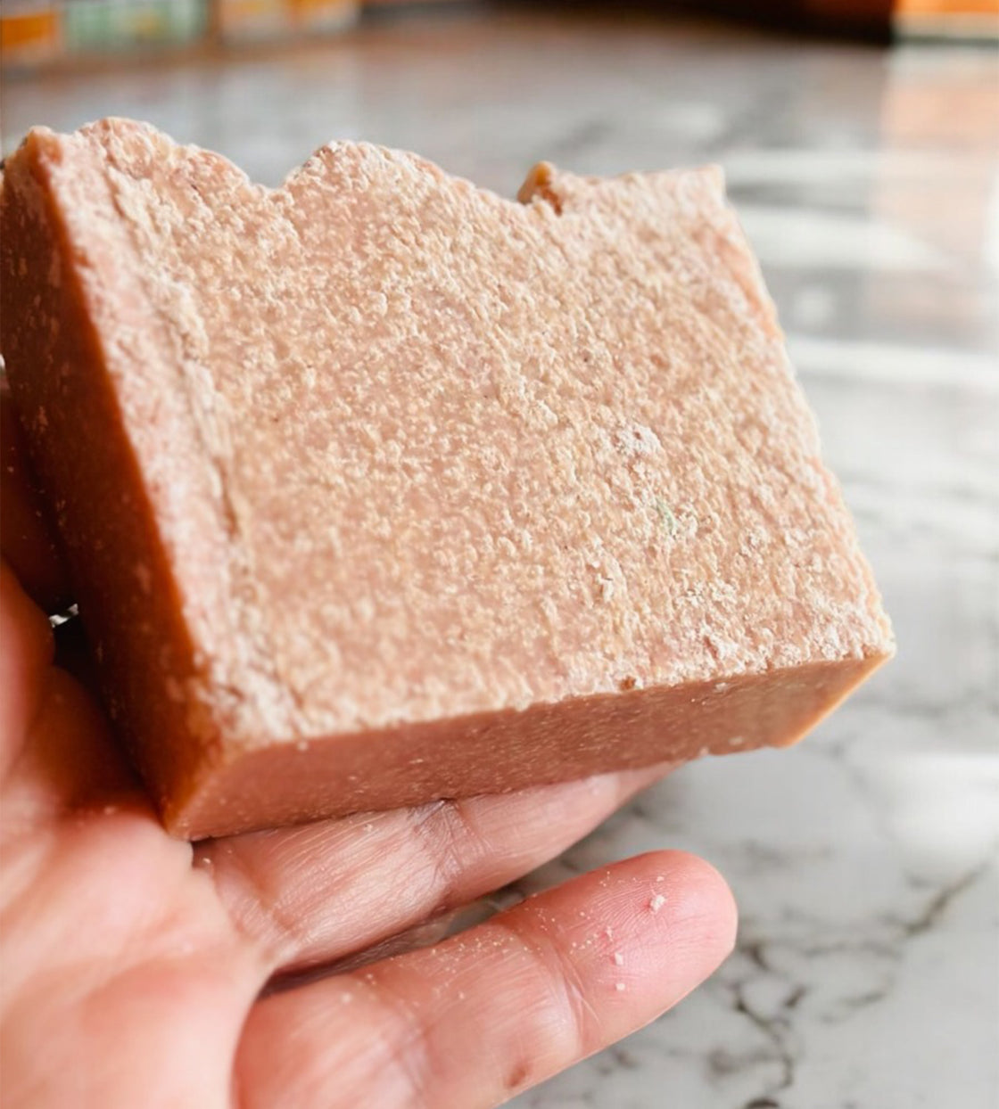 English rose ( with rose petals powder ) | Exfoliating pink Himalayan salt soap bar