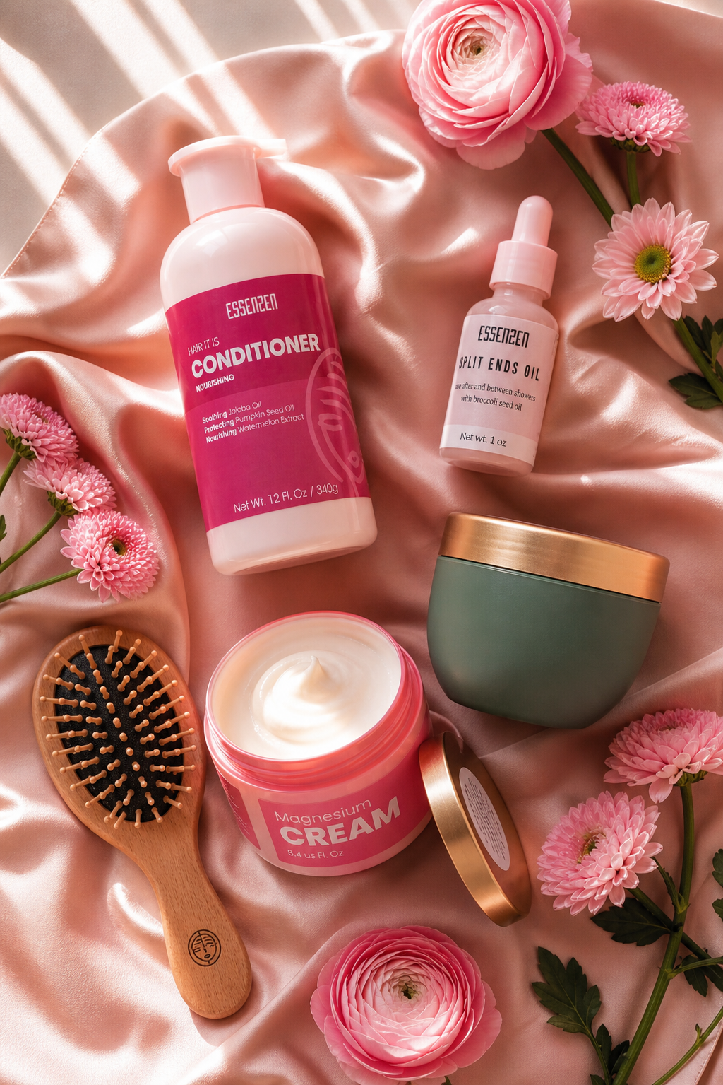 Handcrafted natural hair care products by EssenZen Botanicals free from parabens sulfates and phthalates