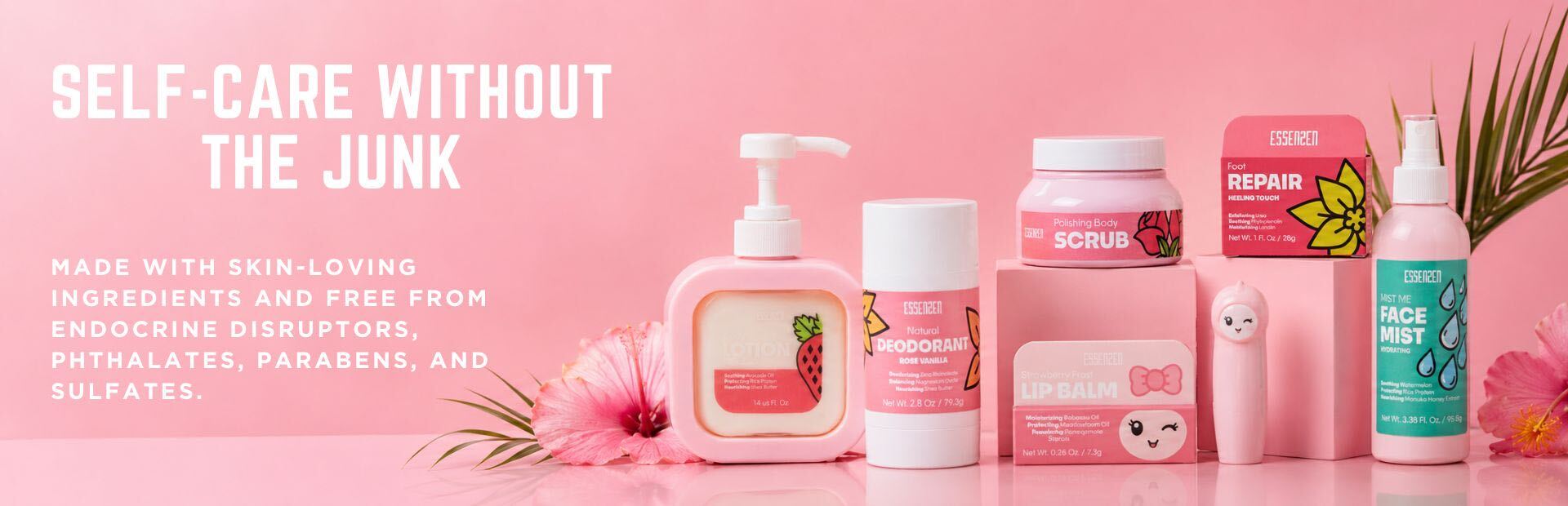 Handcrafted natural face care products by EssenZen Botanicals free from parabens sulfates and phthalates