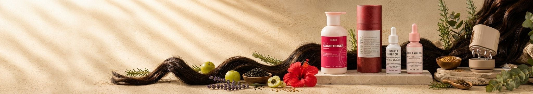 EssenZen Botanicals clean botanical hair care collection for stronger healthier nourished hair
