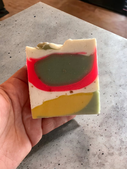 Quadruple pack of Triple Butter & Superfood Handmade Soap with Strawberry Extract