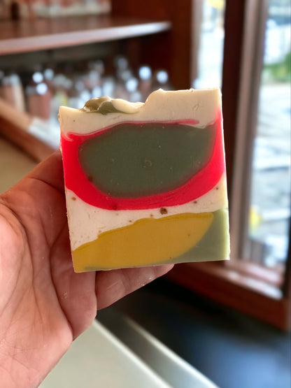 Quadruple pack of Triple Butter & Superfood Handmade Soap with Strawberry Extract