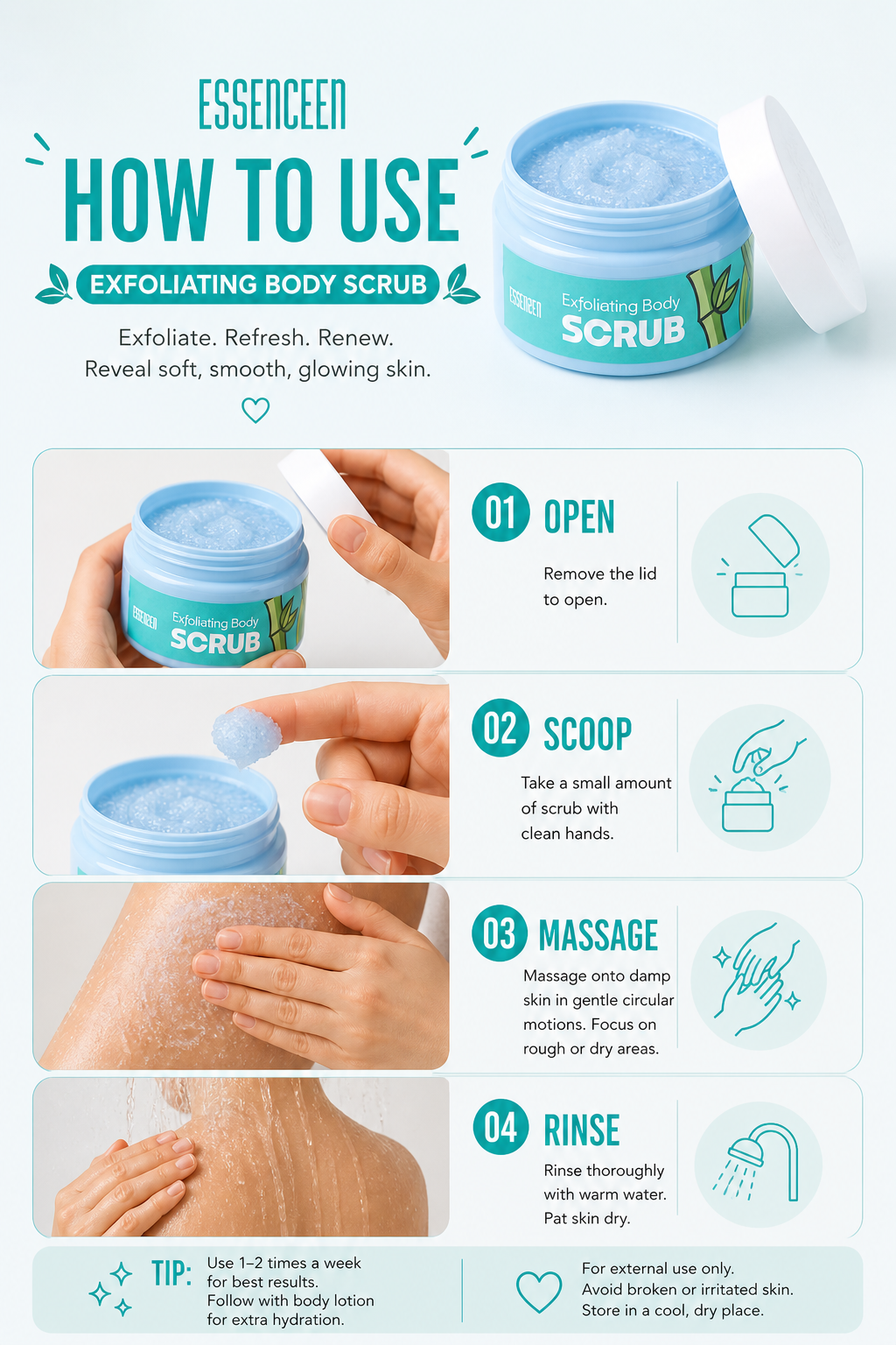 Spirulina & Bamboo body scrub