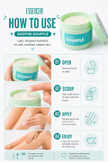 Instructions on how to use a sofflé product with a jar and application steps.