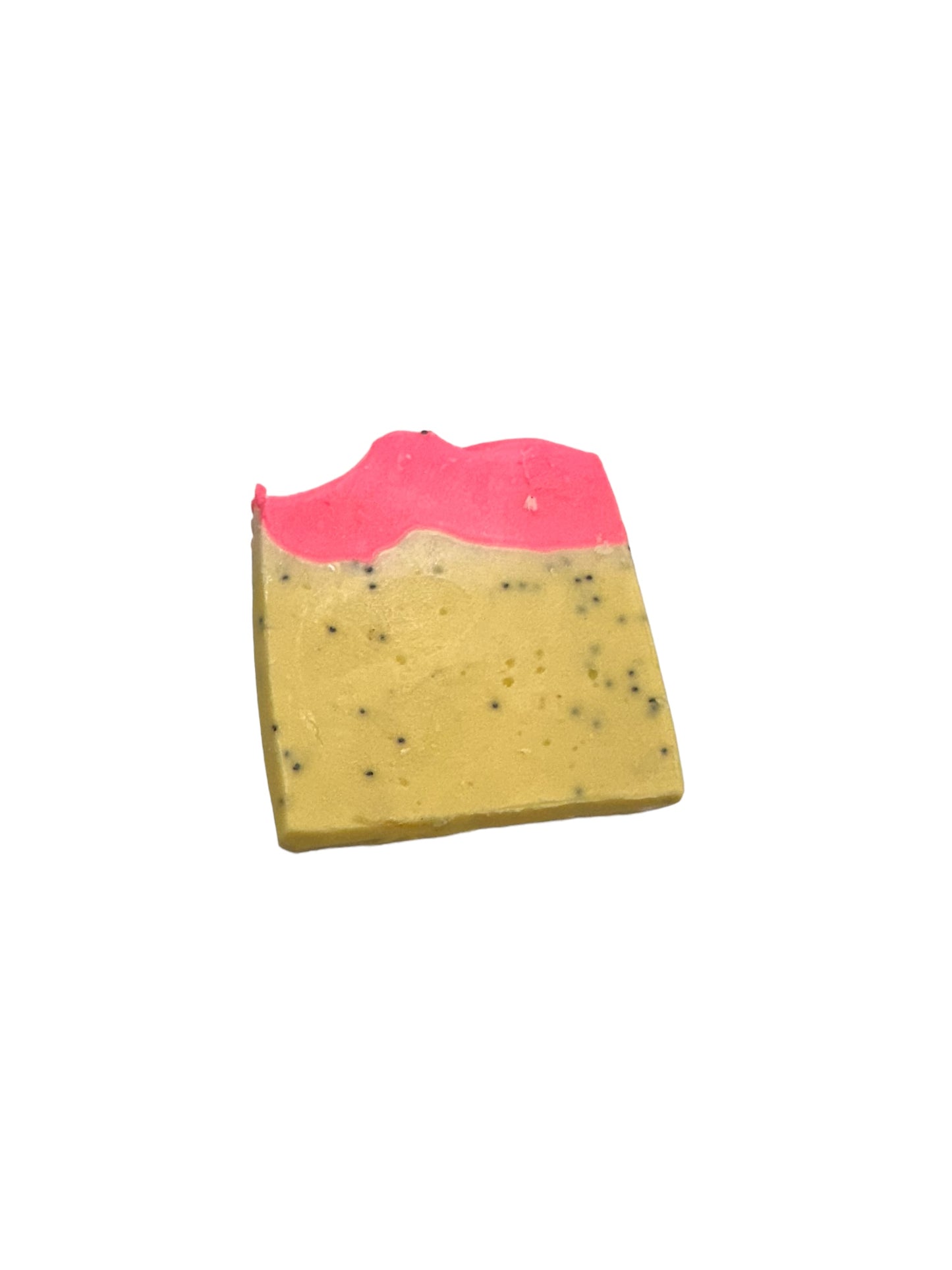 Triple Butter & Strawberry Handmade Soap with Poppy Seeds