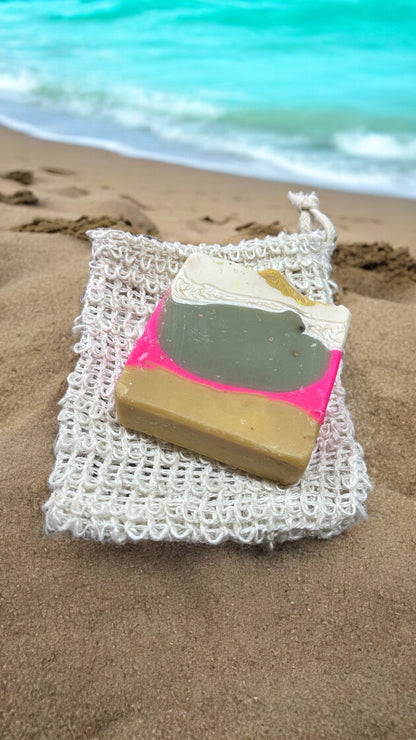 Exfoliating soap bag