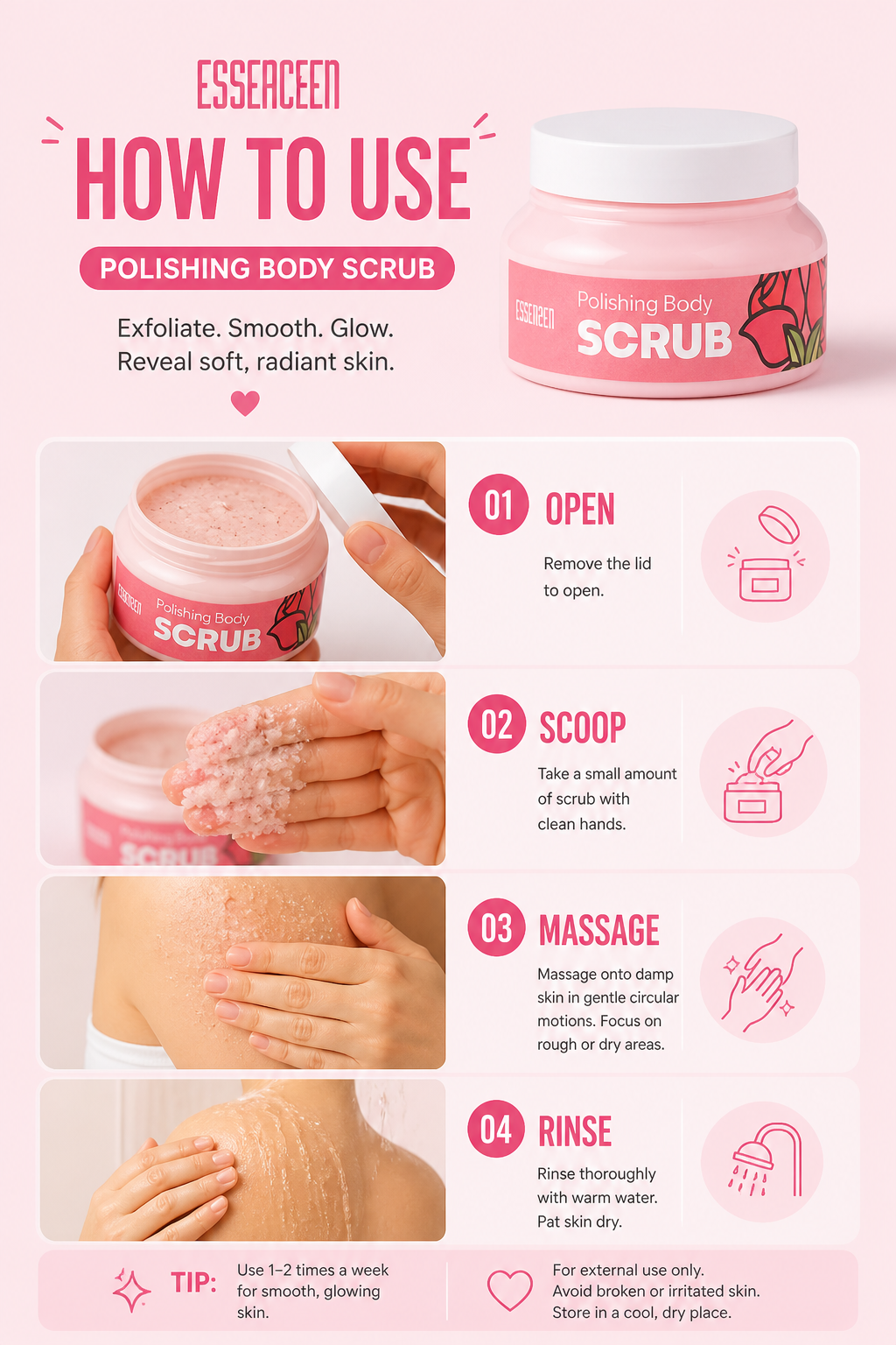 Rose Body Scrub