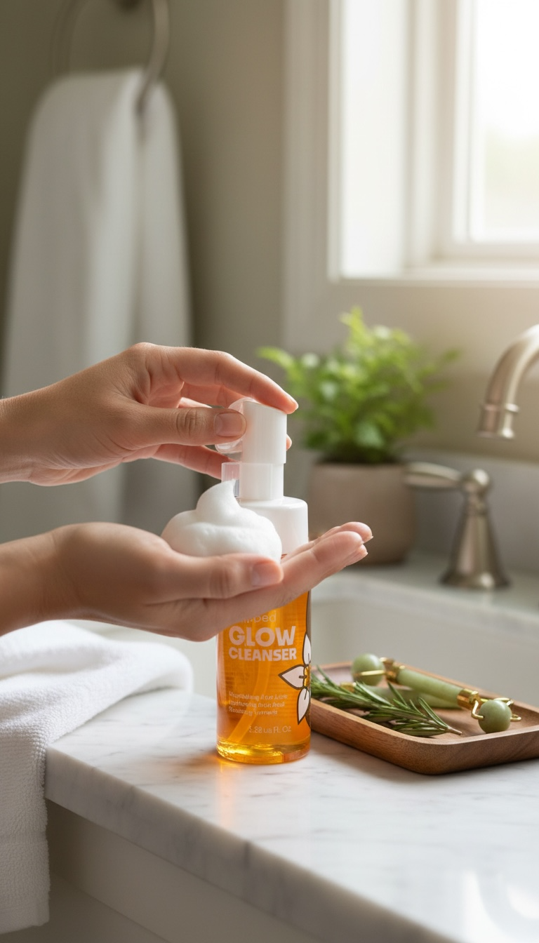 Whipped face wash with pumped for for the turmeric and kojic acid face wash for brightening and evening skin tone 