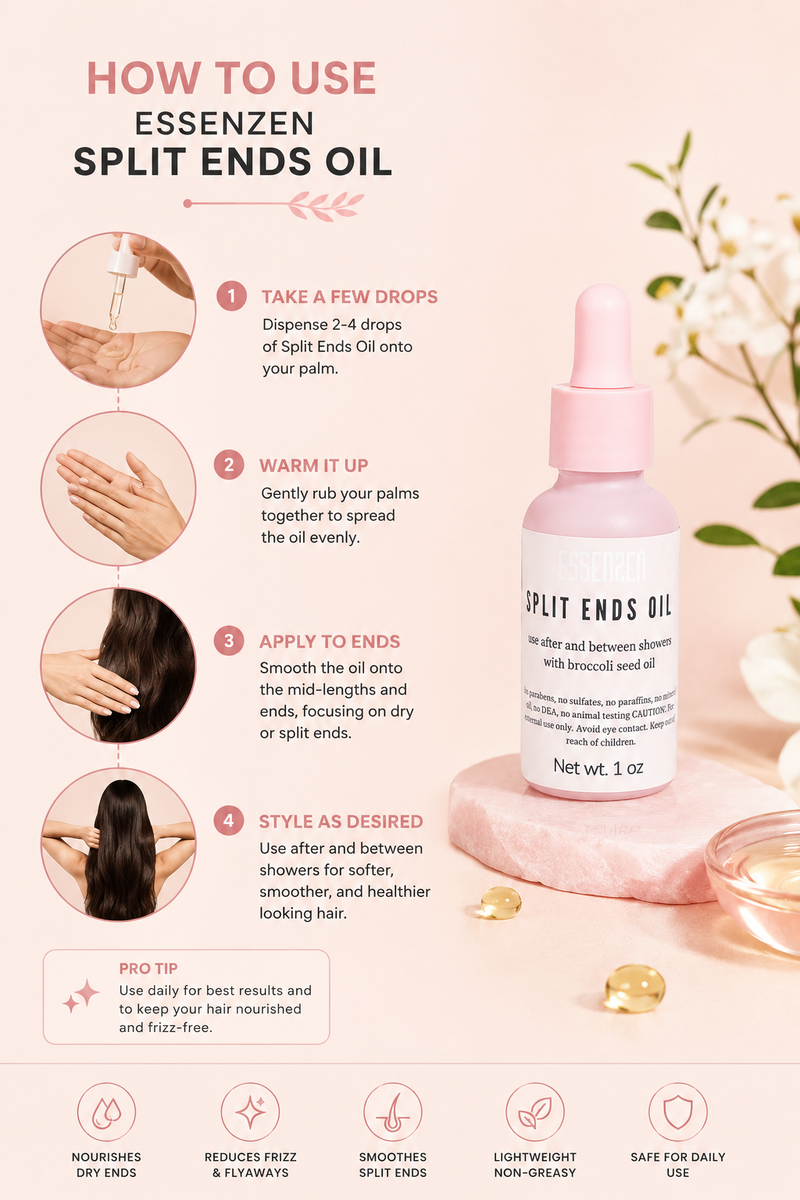 Information on how to use split ends oilm